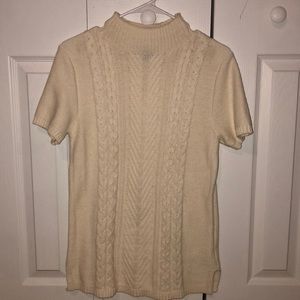 turtle neck short sleeve sweater